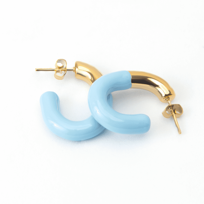 Salome Two Tone Enamelled Earrings