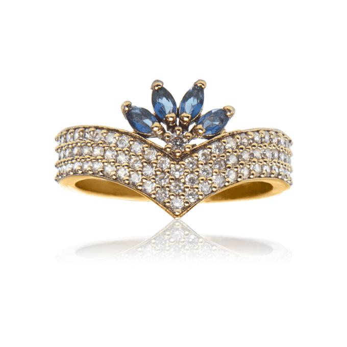 Luxury Crown Zircon American Diamond Ring