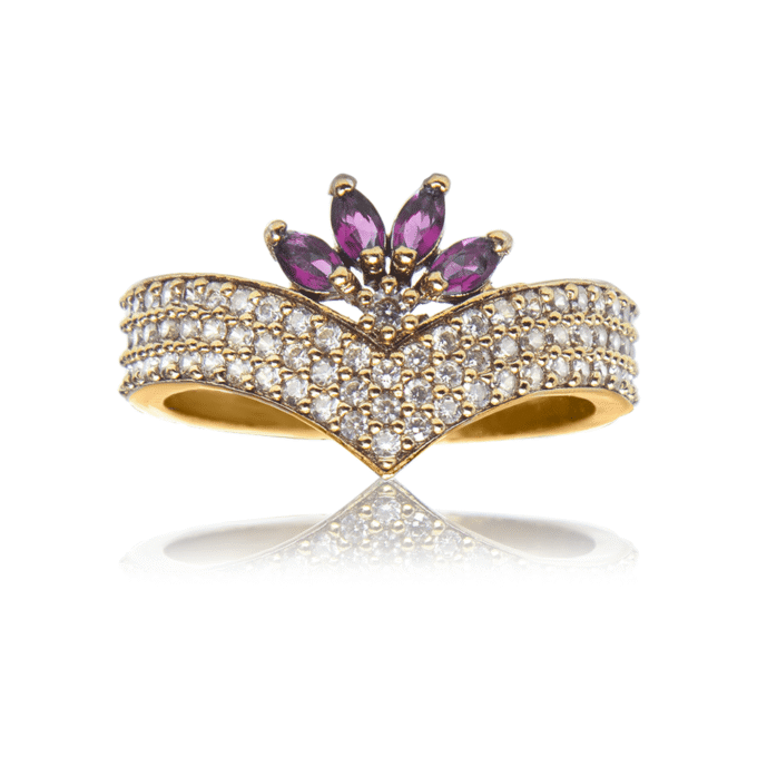 Luxury Crown Zircon American Diamond Ring