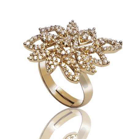 Heavenly Large American Diamond Cocktail Ring