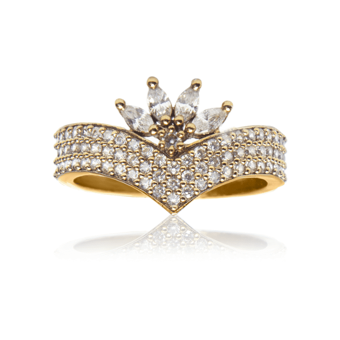 Luxury Crown Zircon American Diamond Ring