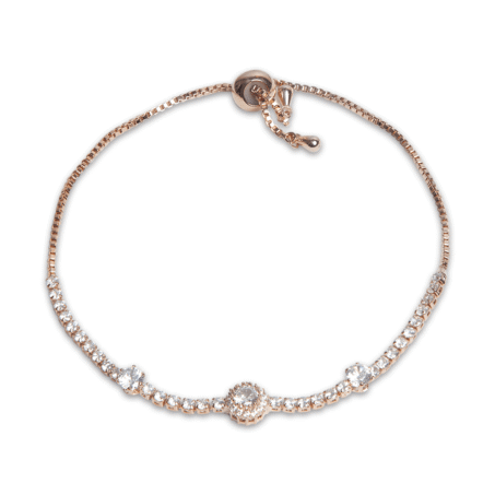 Royal Tennis Bracelet in Rose Gold plated with Fancy Treated