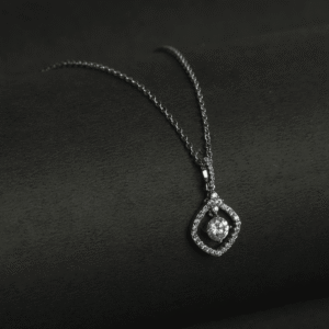 Square Simulated American Diamond Necklace