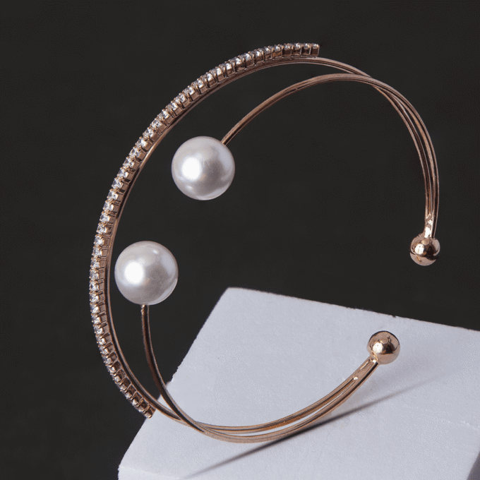 Rose Gold American Diamond Bangles Bracelet