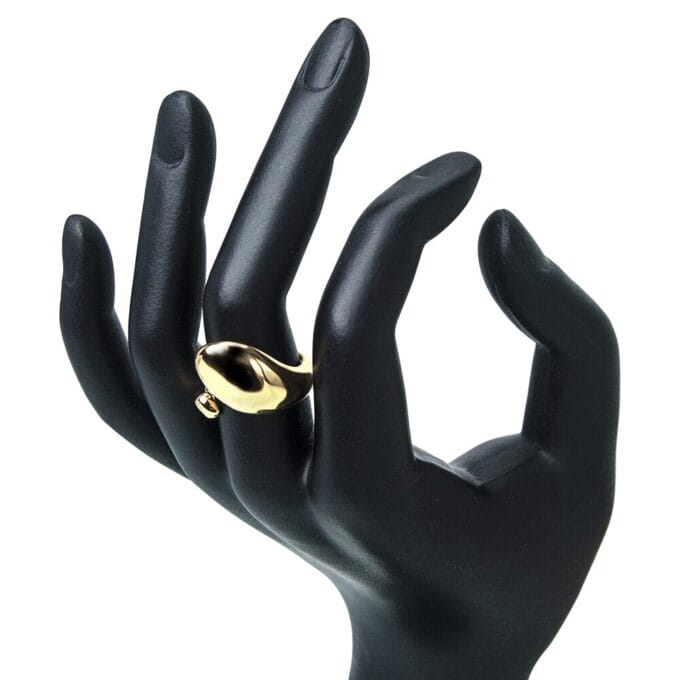 Sterling Gold Plated Chunky Twisted Wave Ring