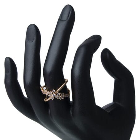 Glam X Statement Gold Plated Cubic Zirconia Ring