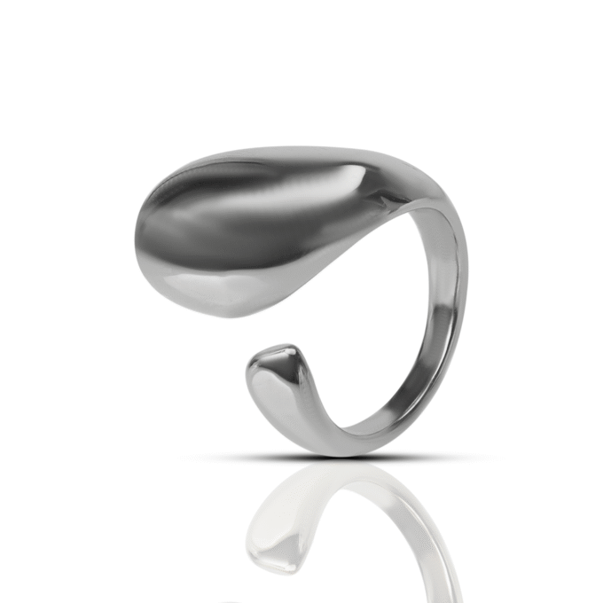 Sterling Silver Plated Chunky Twisted Wave Ring