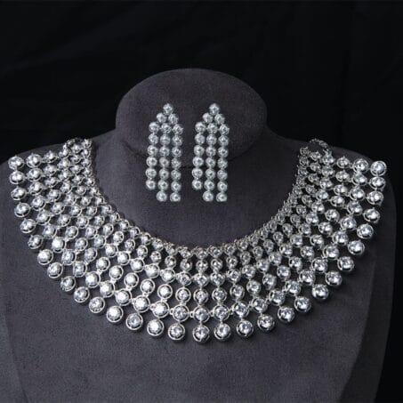 Elegance American Diamond Party Wear Necklace Set