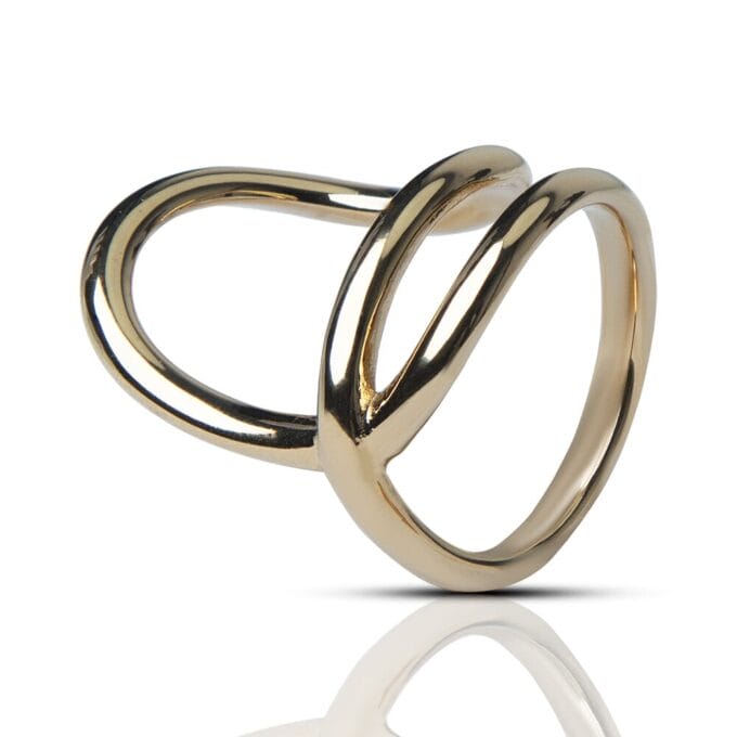 Gold Plated Loop Finger Ring