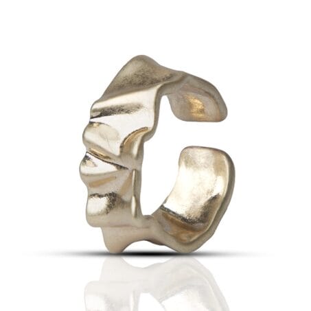 Matt Finish Gold Plated Heavy Spiral Finger Ring