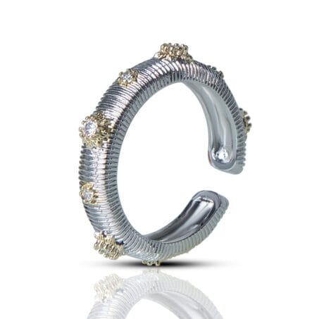 Beauty Of Thread' Threaded American Diamond Finger Ring