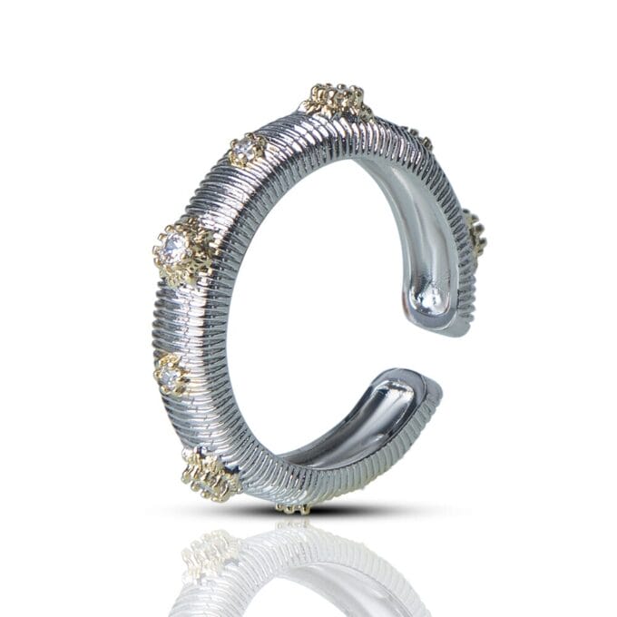 Beauty Of Thread' Threaded American Diamond Finger Ring