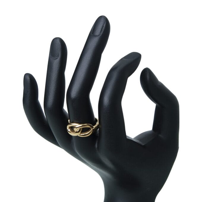 Vintage Gold Plated Loop Design Finger Ring