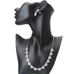Sparkling Elegance Hearts Earring & Necklace Set