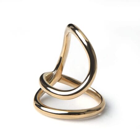 Gold Plated Loop Finger Ring