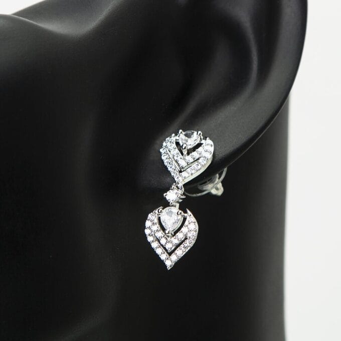 Sparkling Elegance Hearts Earring & Necklace Set