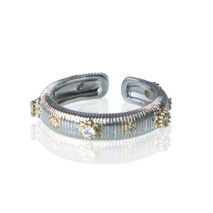 Beauty Of Thread' Threaded American Diamond Finger Ring