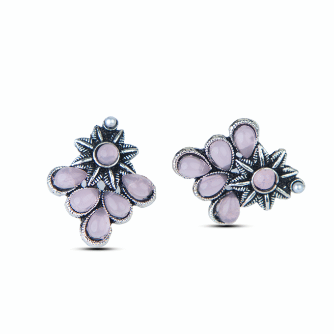 Floral 6 Pair Earring Set with Different Color Shades
