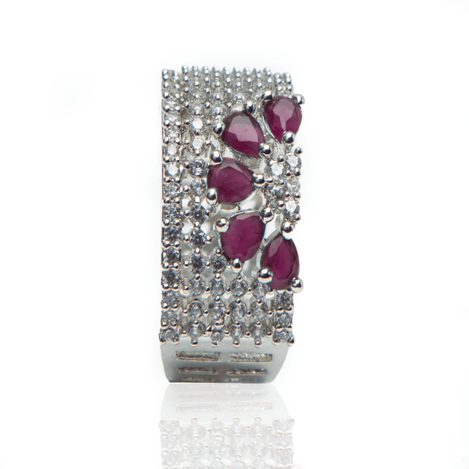Ruby Blossom AD Finger Ring