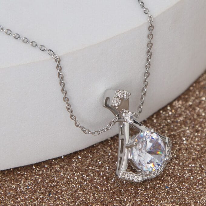 Axe Moissanite AD Pendant Necklace